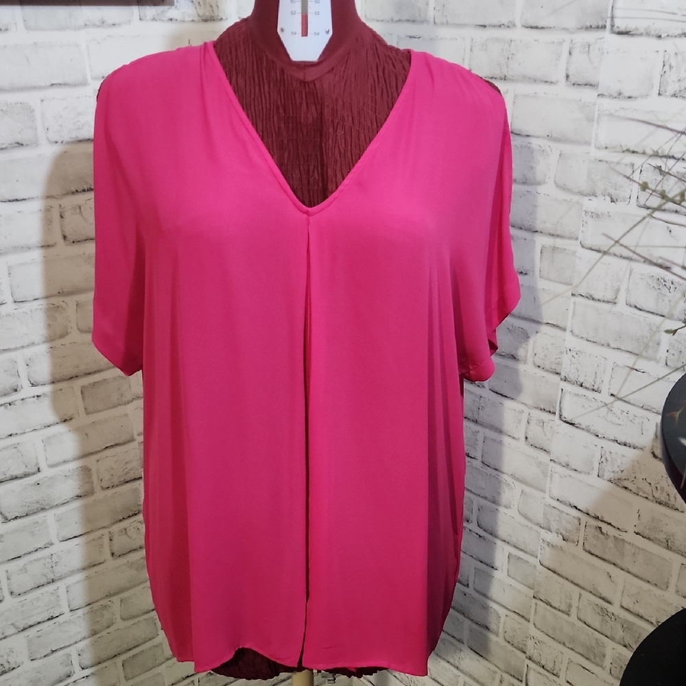 Violet & Claire Vibrant Pink Blouse